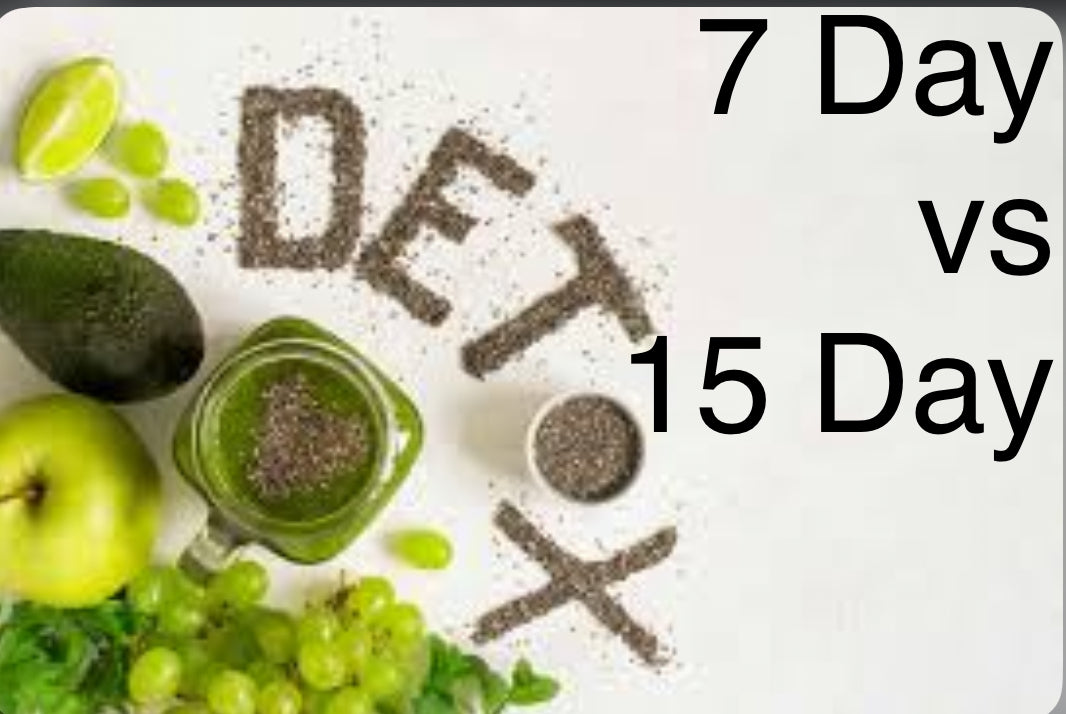 Difference between a 7 day and 15 day DETOX